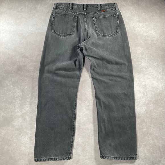 Vintage Rustler Dark Faded Black Denim Jeans - Picture 2 of 8